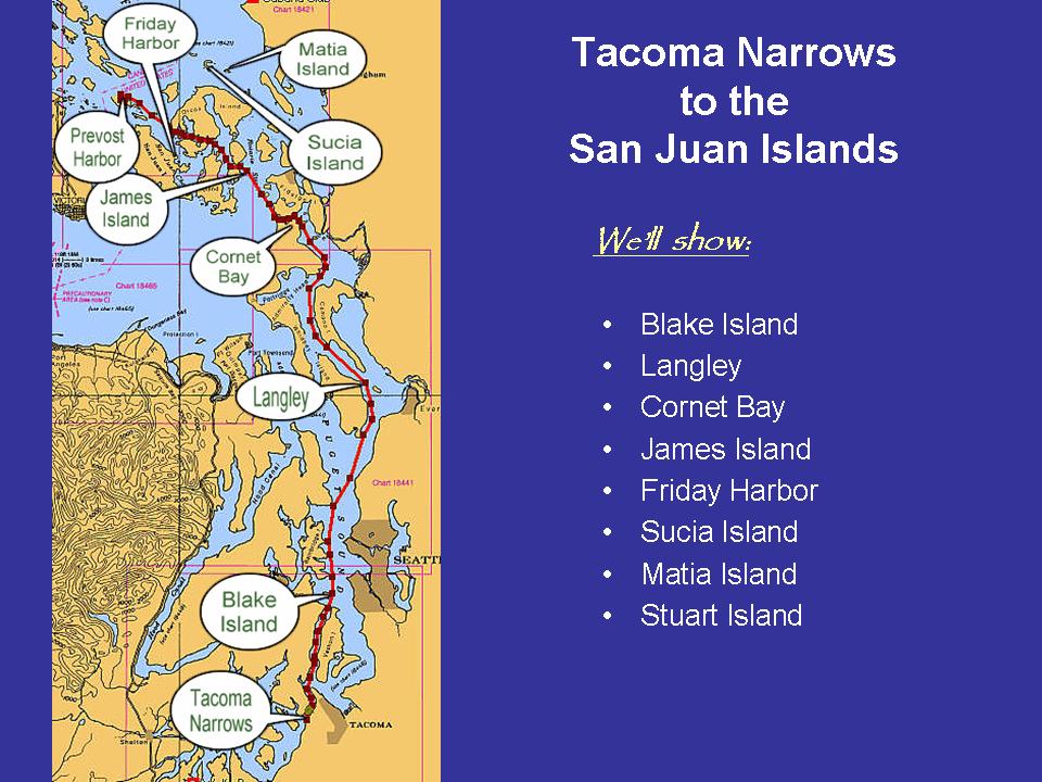 Tacoma Narrows to the San Juan Islands, Details