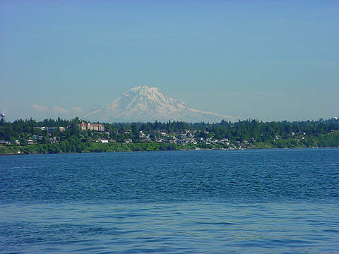 Mount Rainier over Des Moines