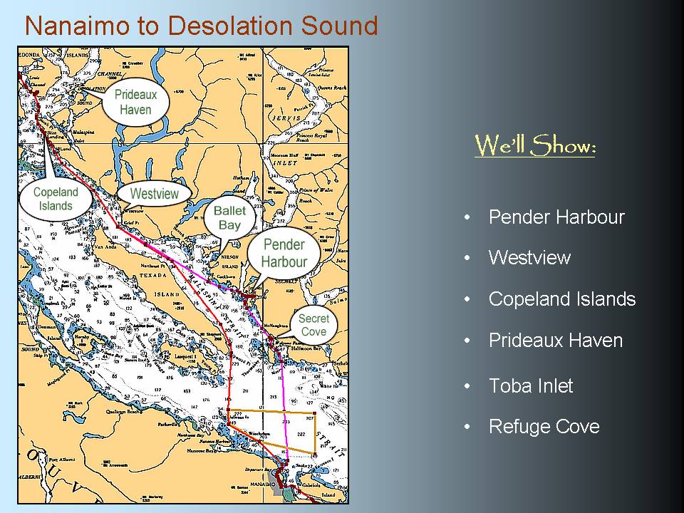 Nanaimo to Desolation Sound, details