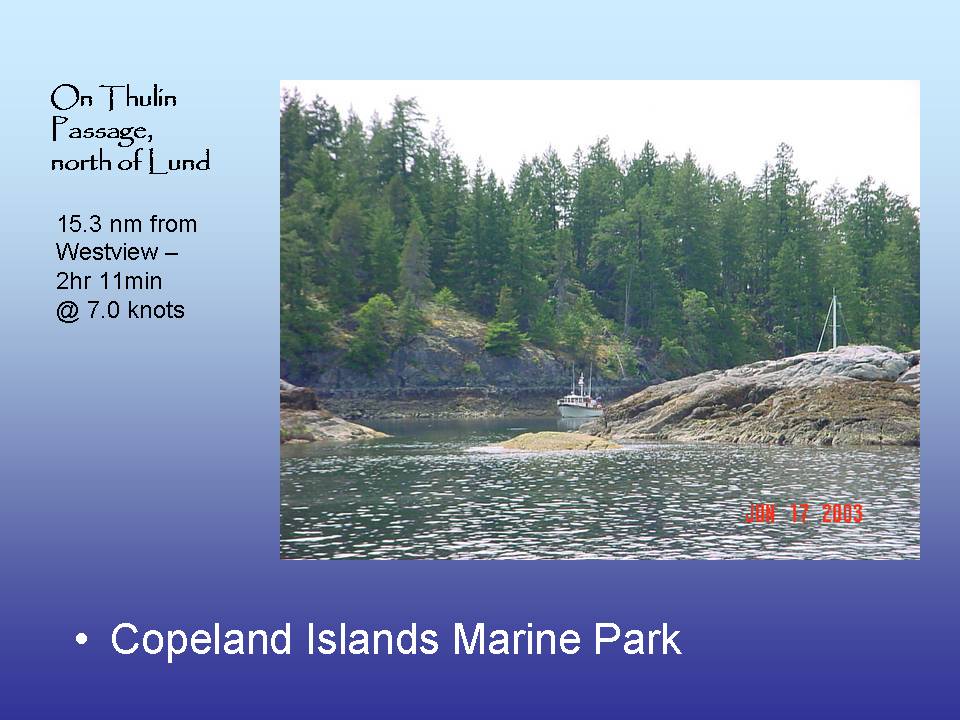 Copeland Islands Marine Park, 15.3 nm from Westview