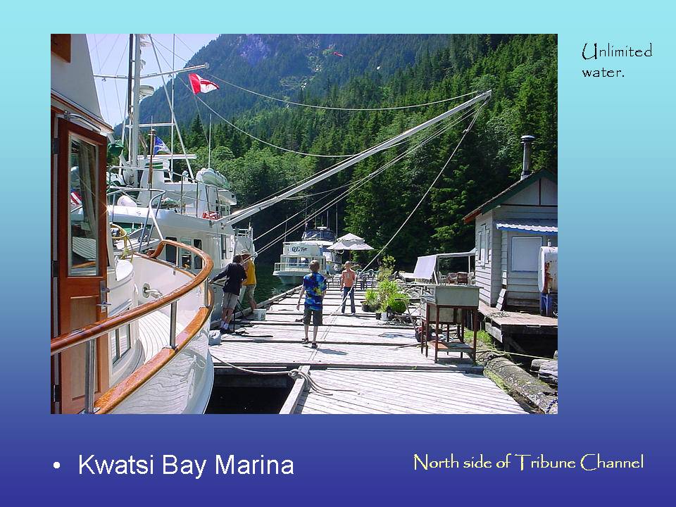 Kwatsi Bay Marina, looking west